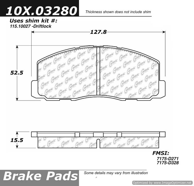 102.03280 CTek Brake Pads Centric Pair