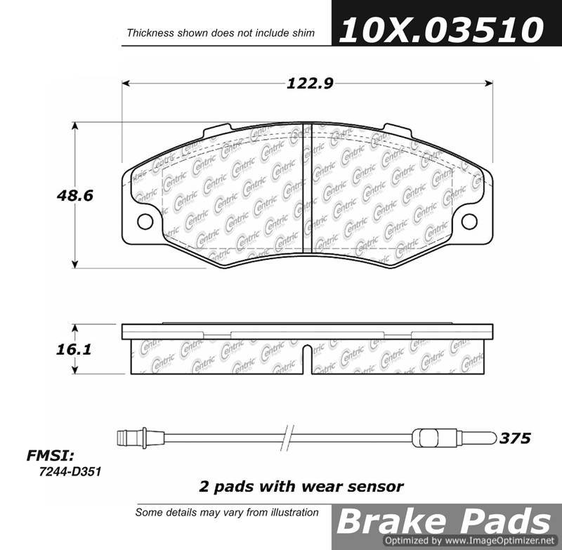 102.03510 CTek Brake Pads Centric Pair