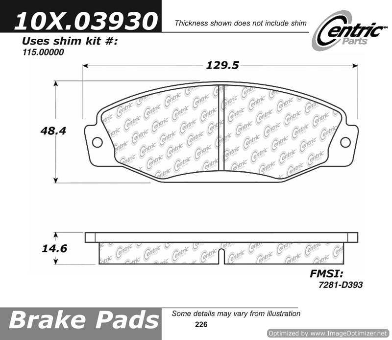 102.03930 CTek Brake Pads Centric Pair