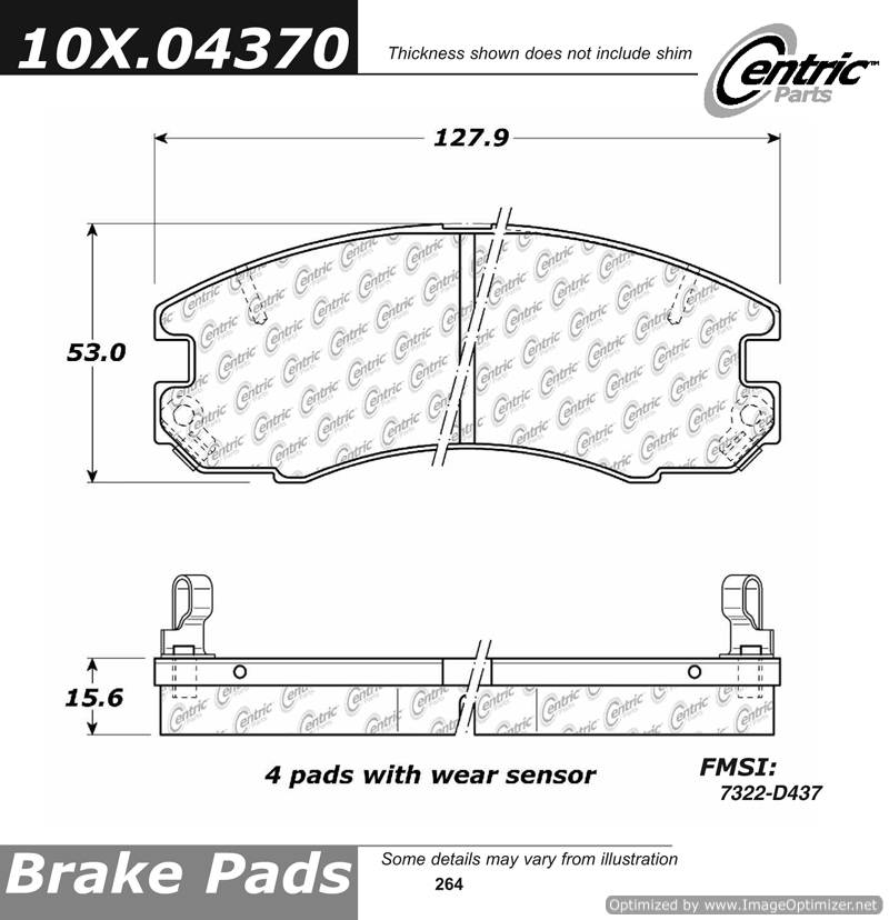 102.04370 CTek Brake Pads Centric Pair