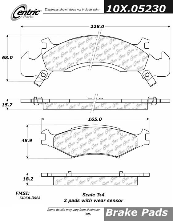 102.05230 CTek Brake Pads Centric Pair