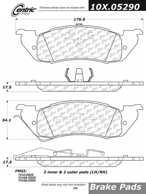 102.05290 CTek Brake Pads Centric Pair