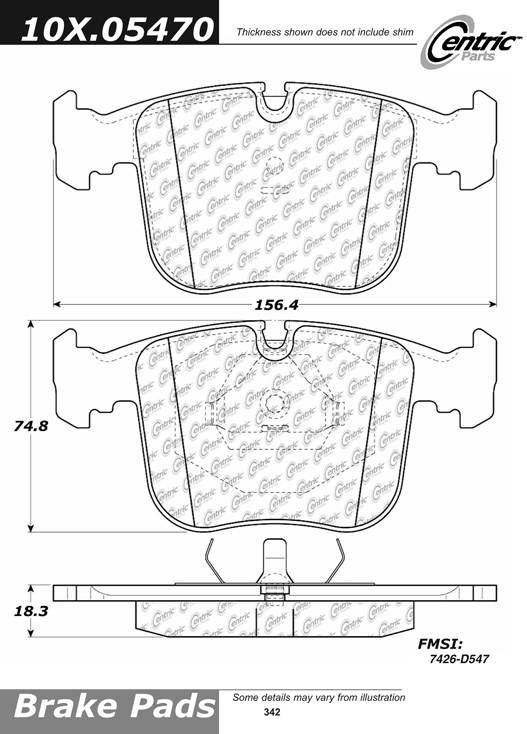 100.05470 OEM Brake Pads Centric Pair