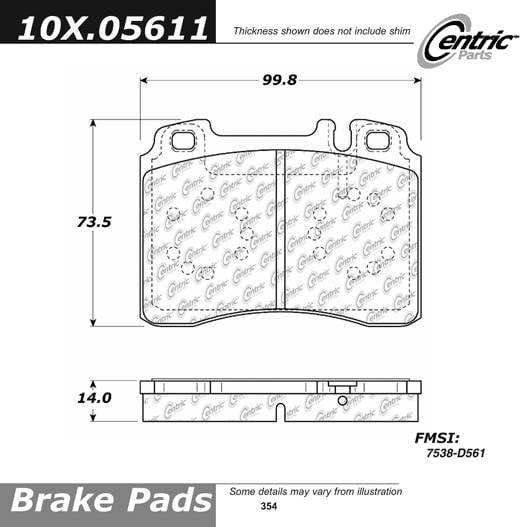 100.05611 OEM Brake Pads Centric Pair