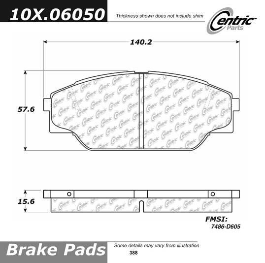 102.06050 CTek Brake Pads Centric Pair