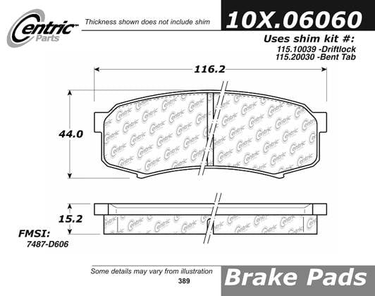 100.06060 OEM Brake Pads Centric Pair