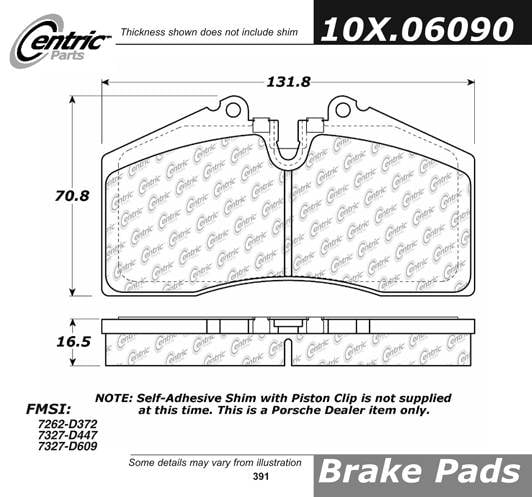 100.06090 OEM Brake Pads Centric Pair