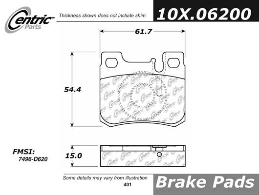 100.06200 OEM Brake Pads Centric Pair