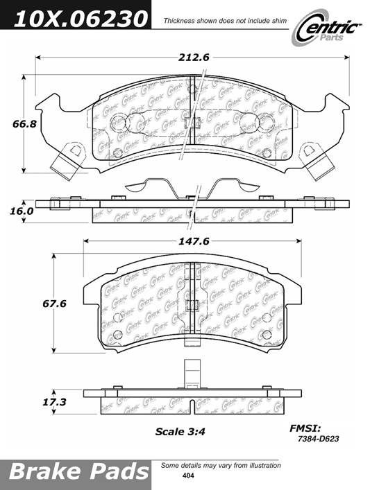 102.06230 CTek Brake Pads Centric Pair