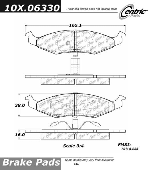 102.06330 CTek Brake Pads Centric Pair