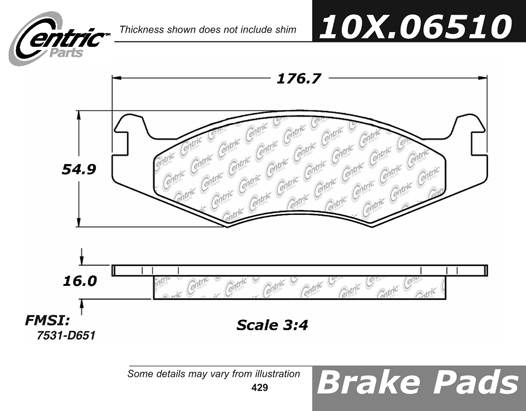 102.06510 CTek Brake Pads Centric Pair