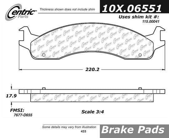 100.06551 OEM Brake Pads Centric Pair