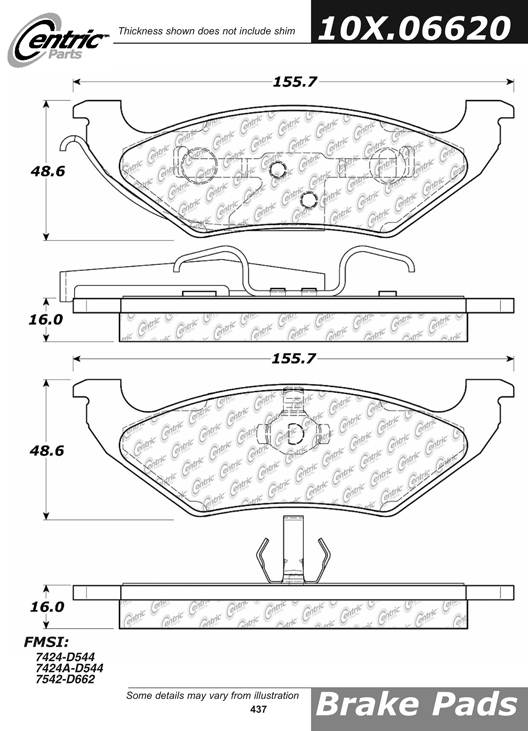 100.06620 OEM Brake Pads Centric Pair