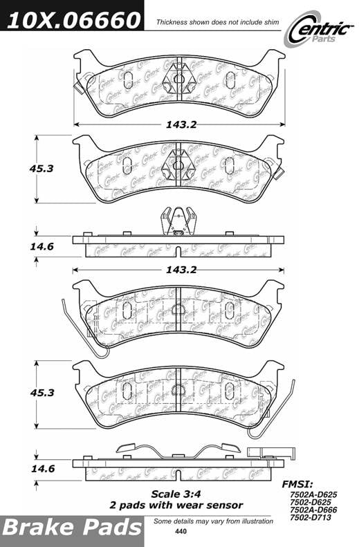 102.06660 CTek Brake Pads Centric Pair