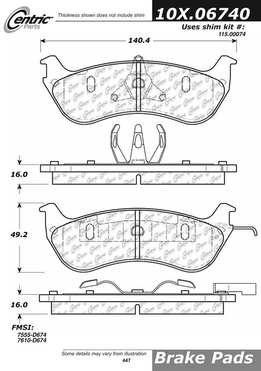 102.06740 CTek Brake Pads Centric Pair