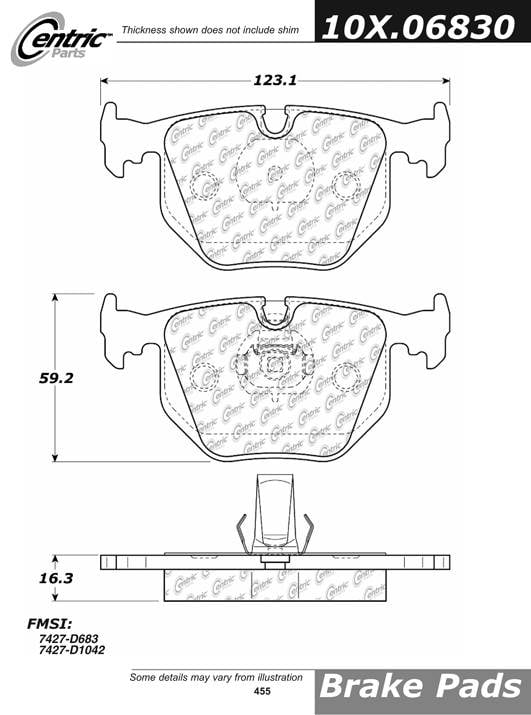 100.06830 OEM Brake Pads Centric Pair