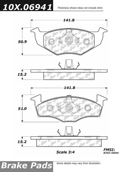 102.06941 CTek Brake Pads Centric Pair