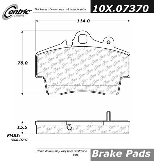 100.07370 OEM Brake Pads Centric Pair