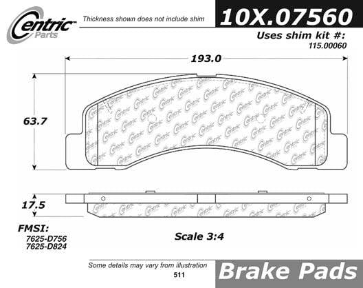 102.07560 CTek Brake Pads Centric Pair