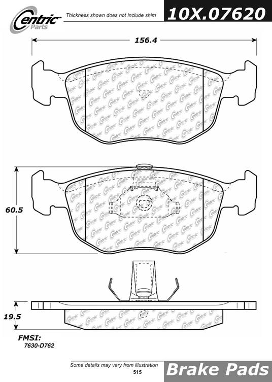 102.07620 CTek Brake Pads Centric Pair