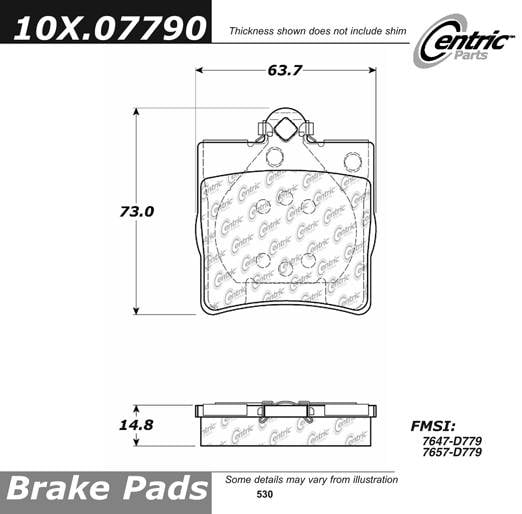 100.07790 OEM Brake Pads Centric Pair