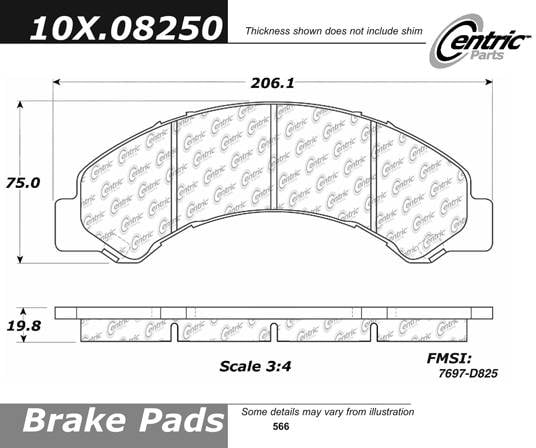 102.08250 CTek Brake Pads Centric Pair