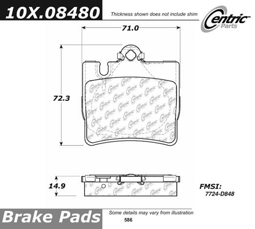 100.08480 OEM Brake Pads Centric Pair