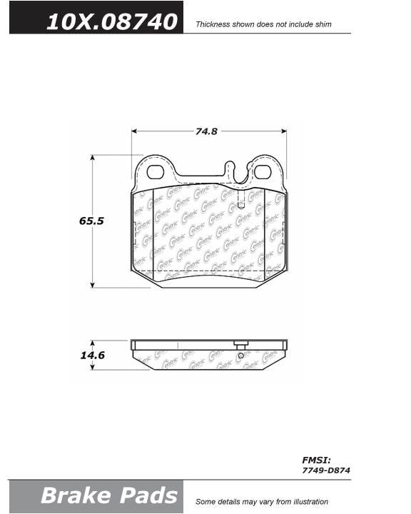 100.08740 OEM Brake Pads Centric Pair