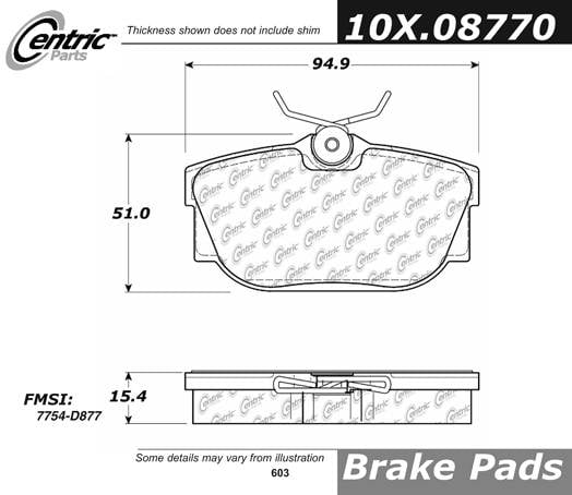 100.08770 OEM Brake Pads Centric Pair