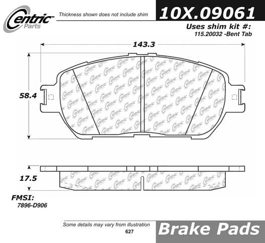 100.09061 OEM Brake Pads Centric Pair