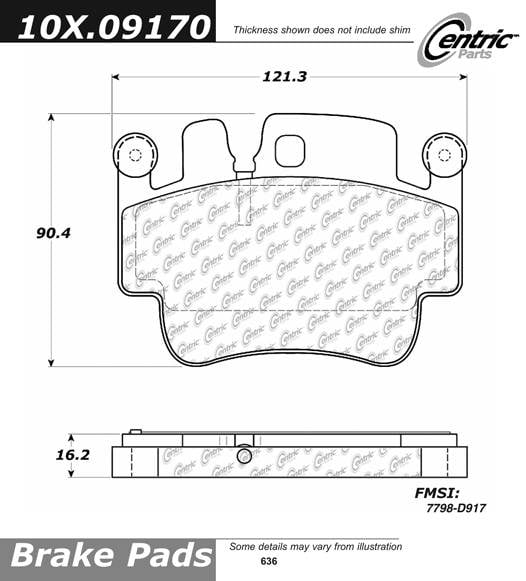 100.09170 OEM Brake Pads Centric Pair