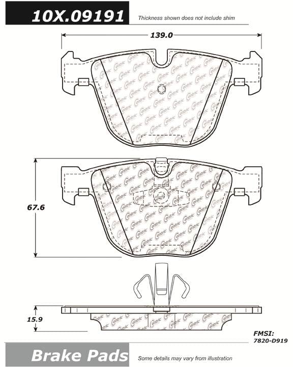 100.09191 OEM BRAKE PADS Centric Pair