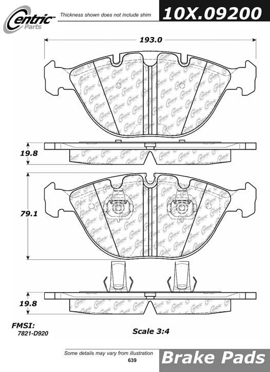 100.09200 OEM Brake Pads Centric Pair