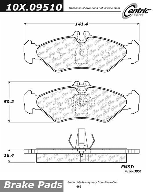 100.09510 OEM Brake Pads Centric Pair