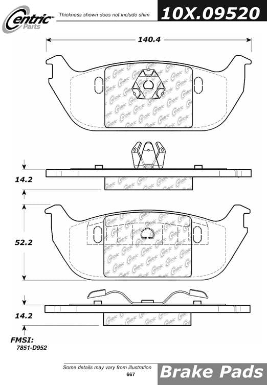 102.09520 CTek Brake Pads Centric Pair