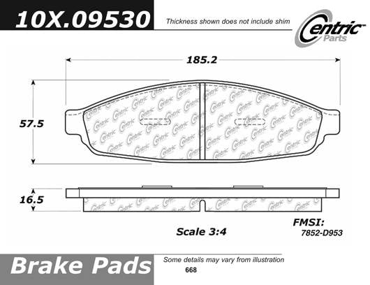 102.09530 CTek Brake Pads Centric Pair