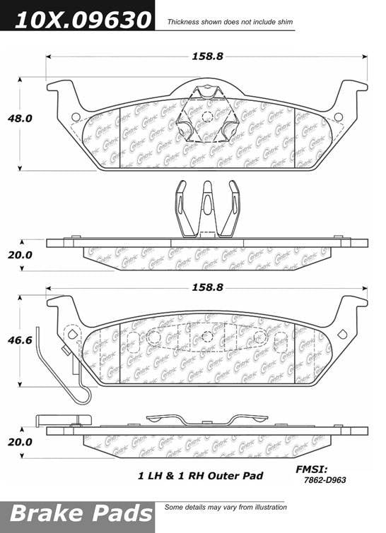 102.09630 CTek Brake Pads Centric Pair