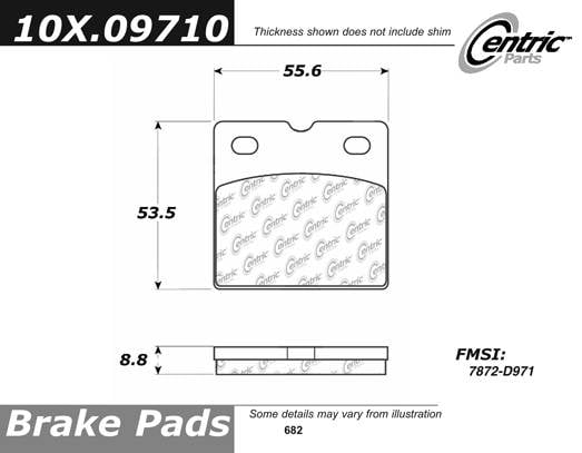 100.09710 OEM Brake Pads Centric Pair