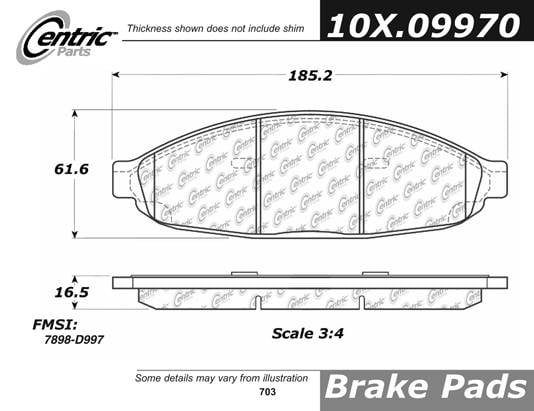 102.09970 CTek Brake Pads Centric Pair