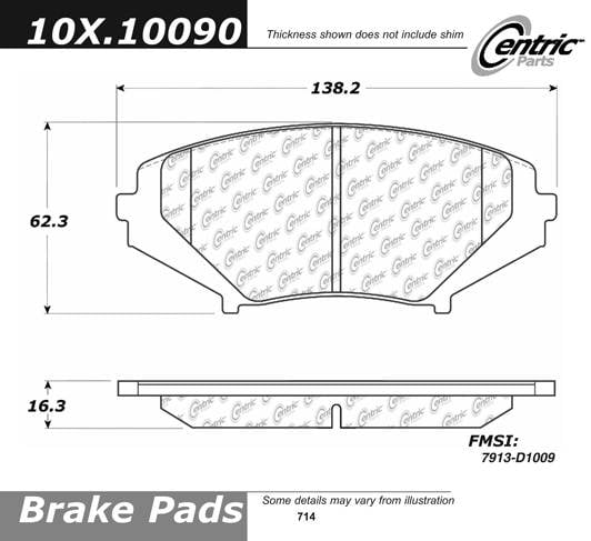 100.10090 OEM Brake Pads Centric Pair