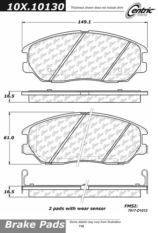 100.10130 OEM Brake Pads Centric Pair