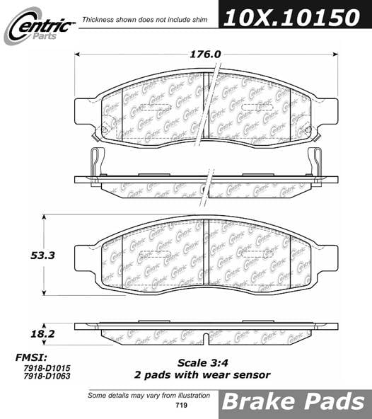 102.10150 CTek Brake Pads Centric Pair