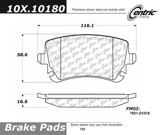 100.10180 OEM Brake Pads Centric Pair