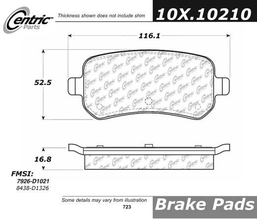 100.10210 OEM BRAKE PADS Centric Pair