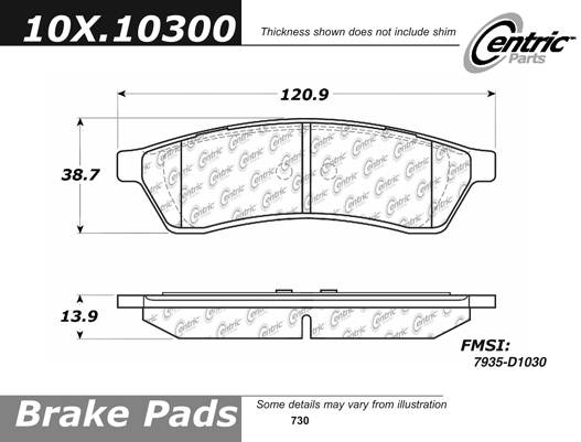 102.10300 CTek Brake Pads Centric Pair