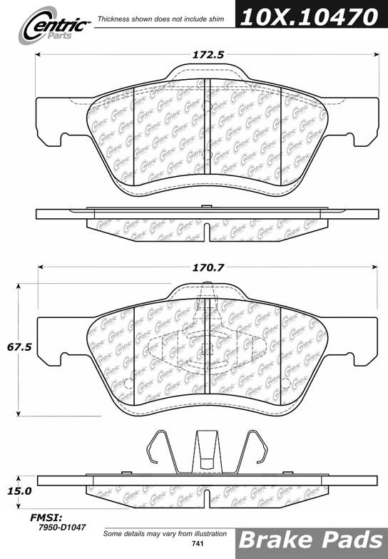 102.10470 CTek Brake Pads Centric Pair