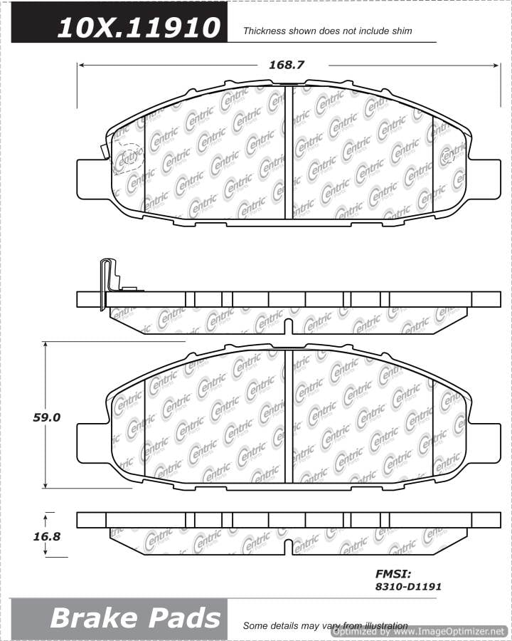 102.11910 CTek Brake Pads Centric Pair