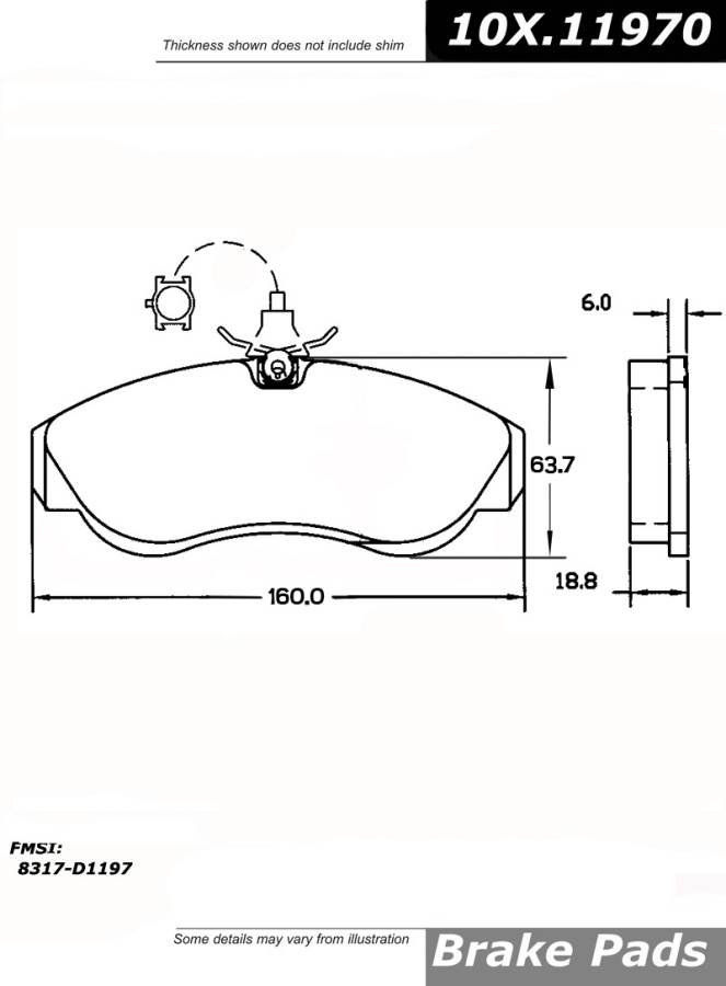 102.11970 CTek Brake Pads Centric Pair