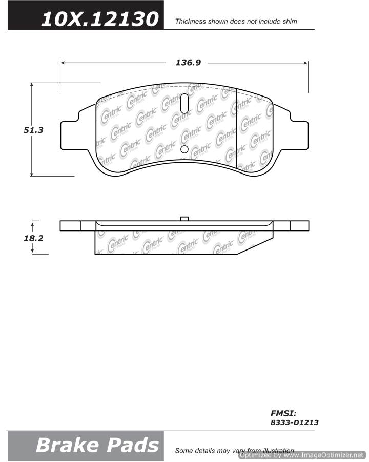 102.12130 CTek Brake Pads Centric Pair