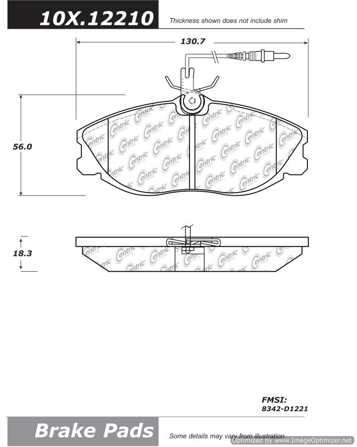 102.12210 CTek Brake Pads Centric Pair